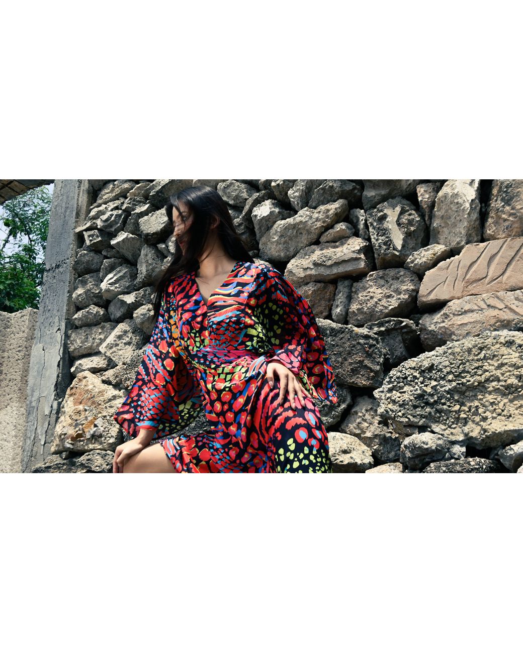 Any Old Iron Red Neon Animal Kyoto Dress