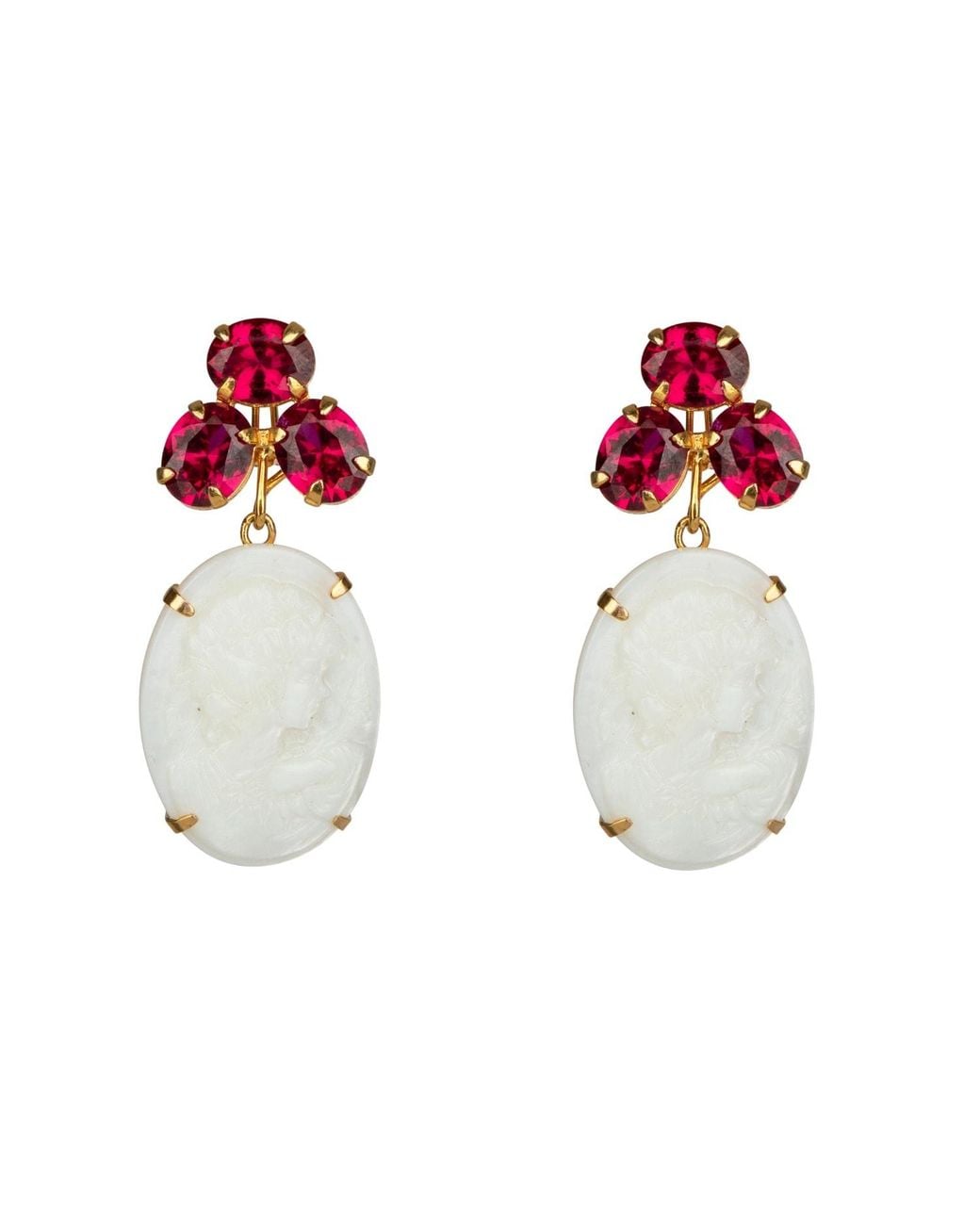 Bounkit Red Artemisa Earrings Pierced