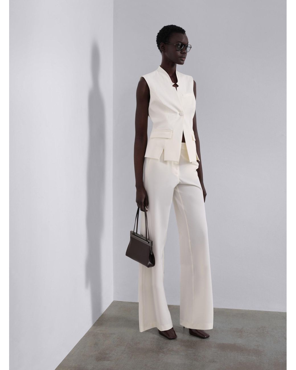 Sélone White Lora Tailored Trousers
