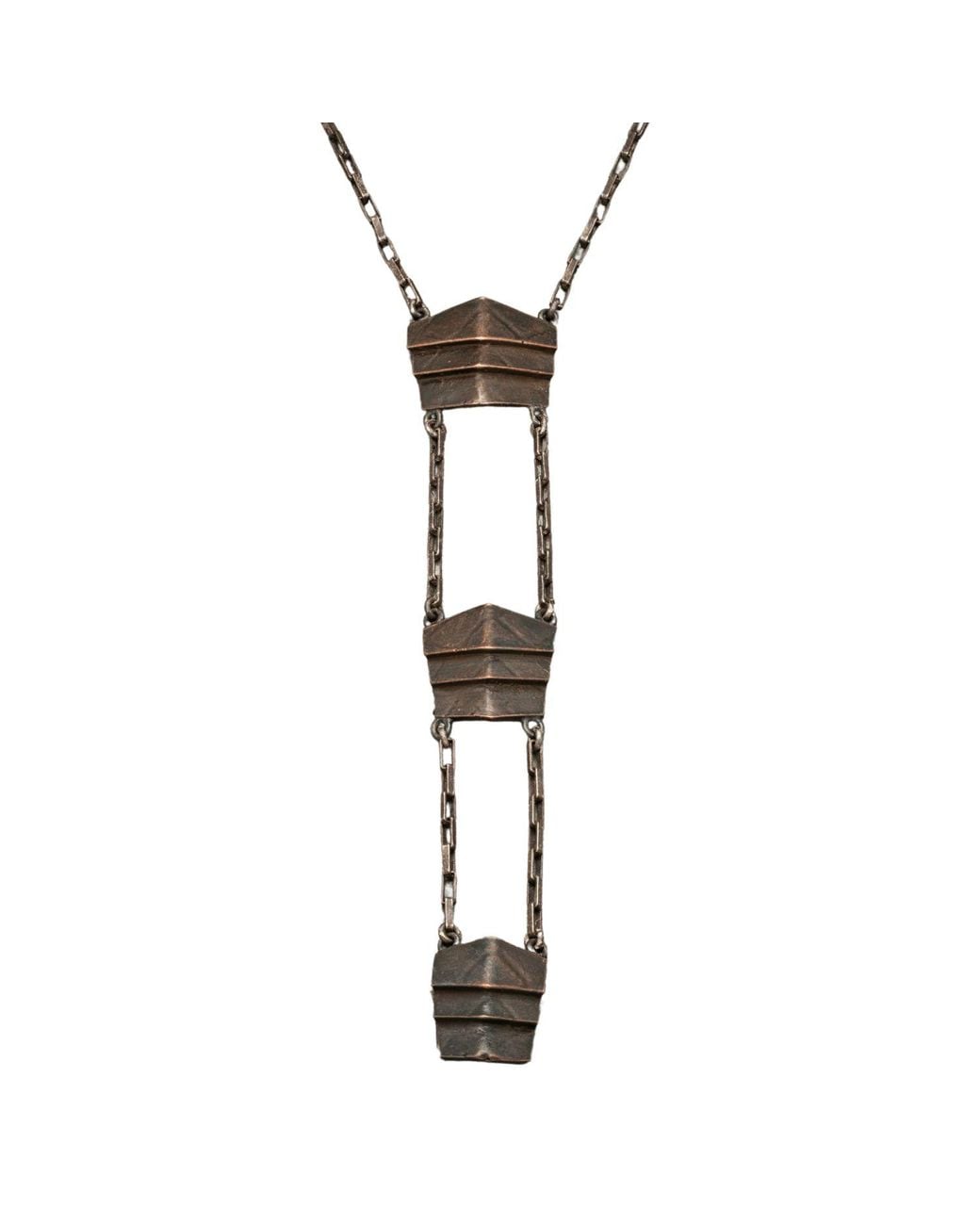 Zula Jewelry + Design Metallic Shield Courage Lariat Necklace