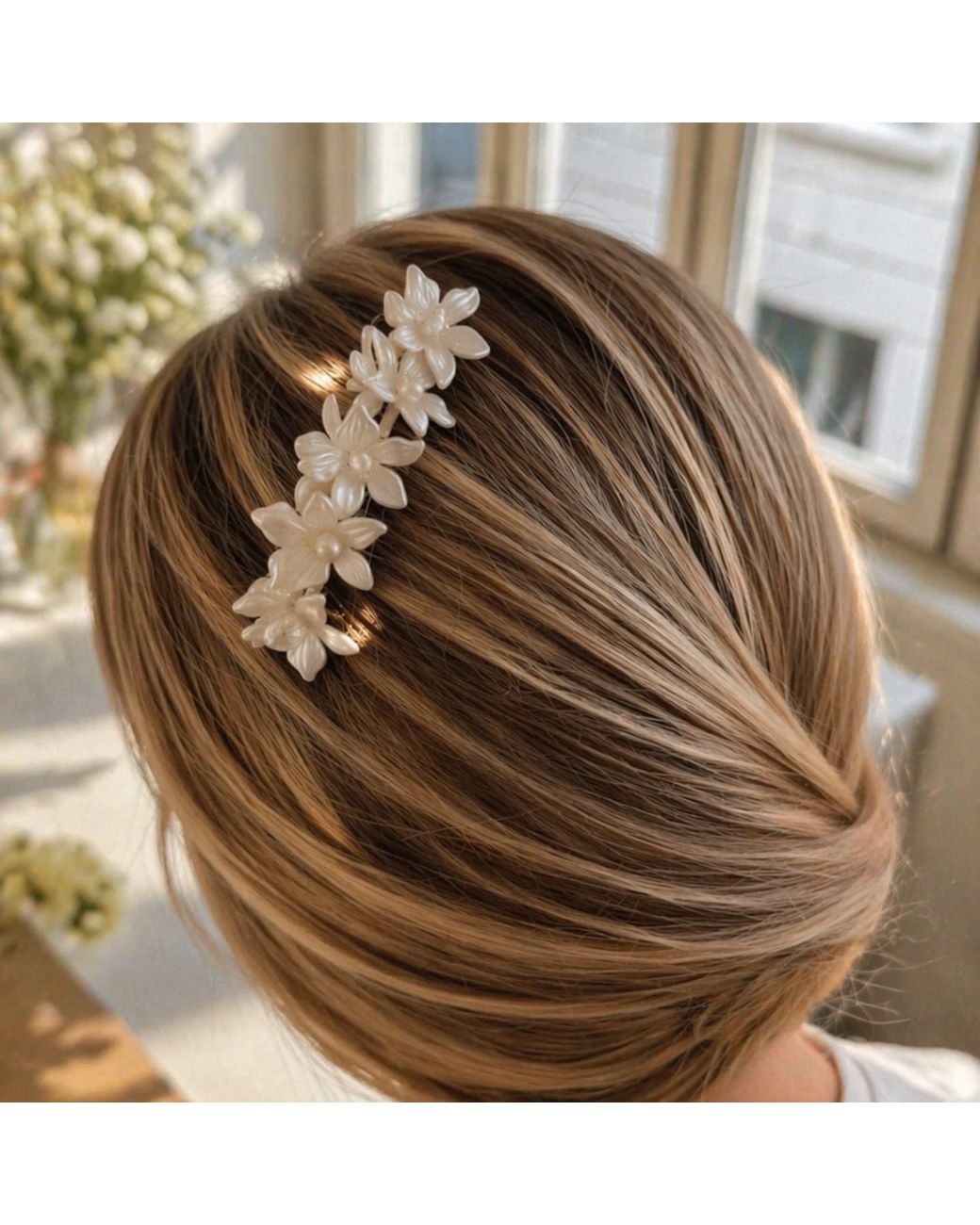 Nuvv Collection White Bride- Mother Of Pearl Hair Comb