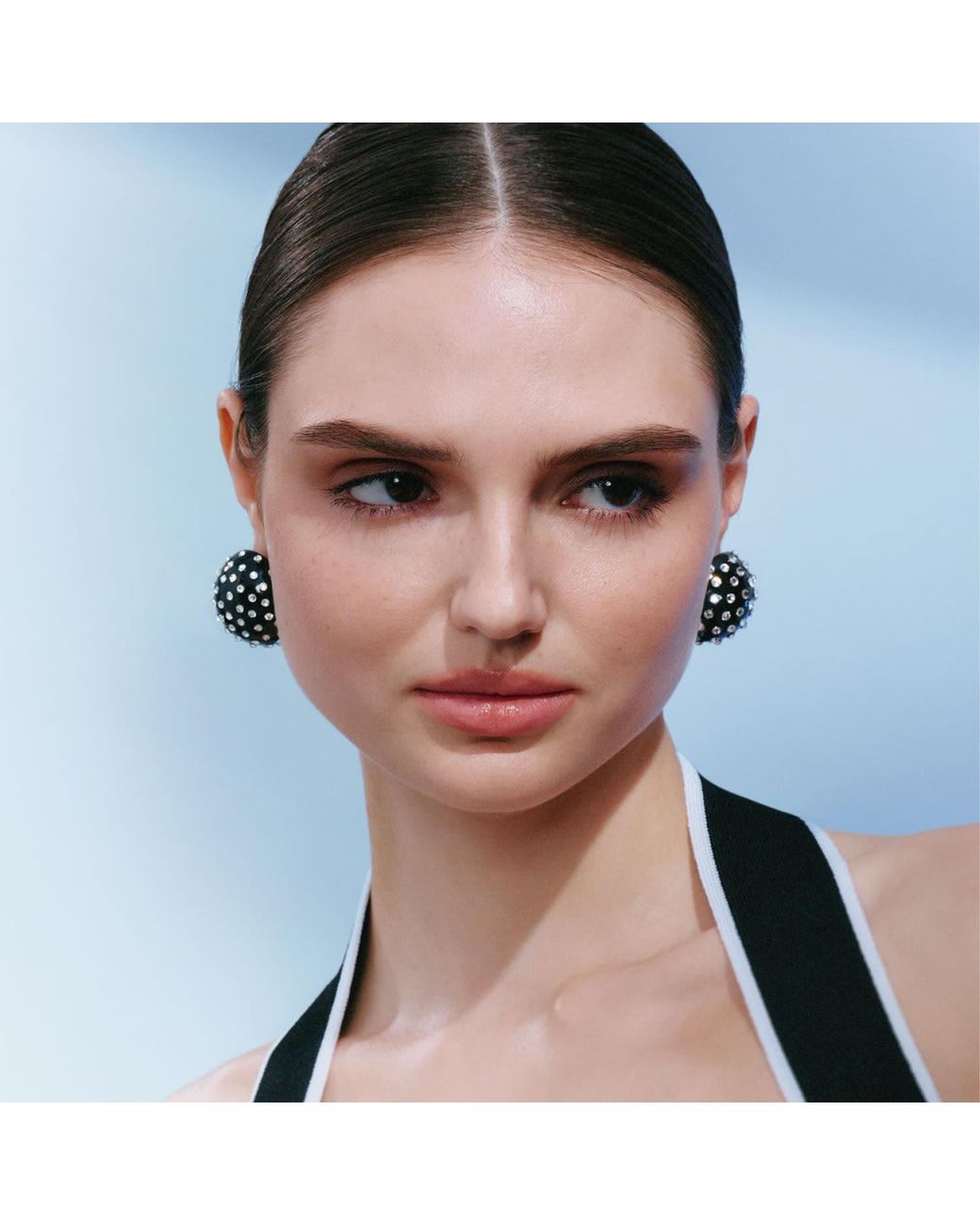 Saule Label Black Gaia Midi Jet Earrings