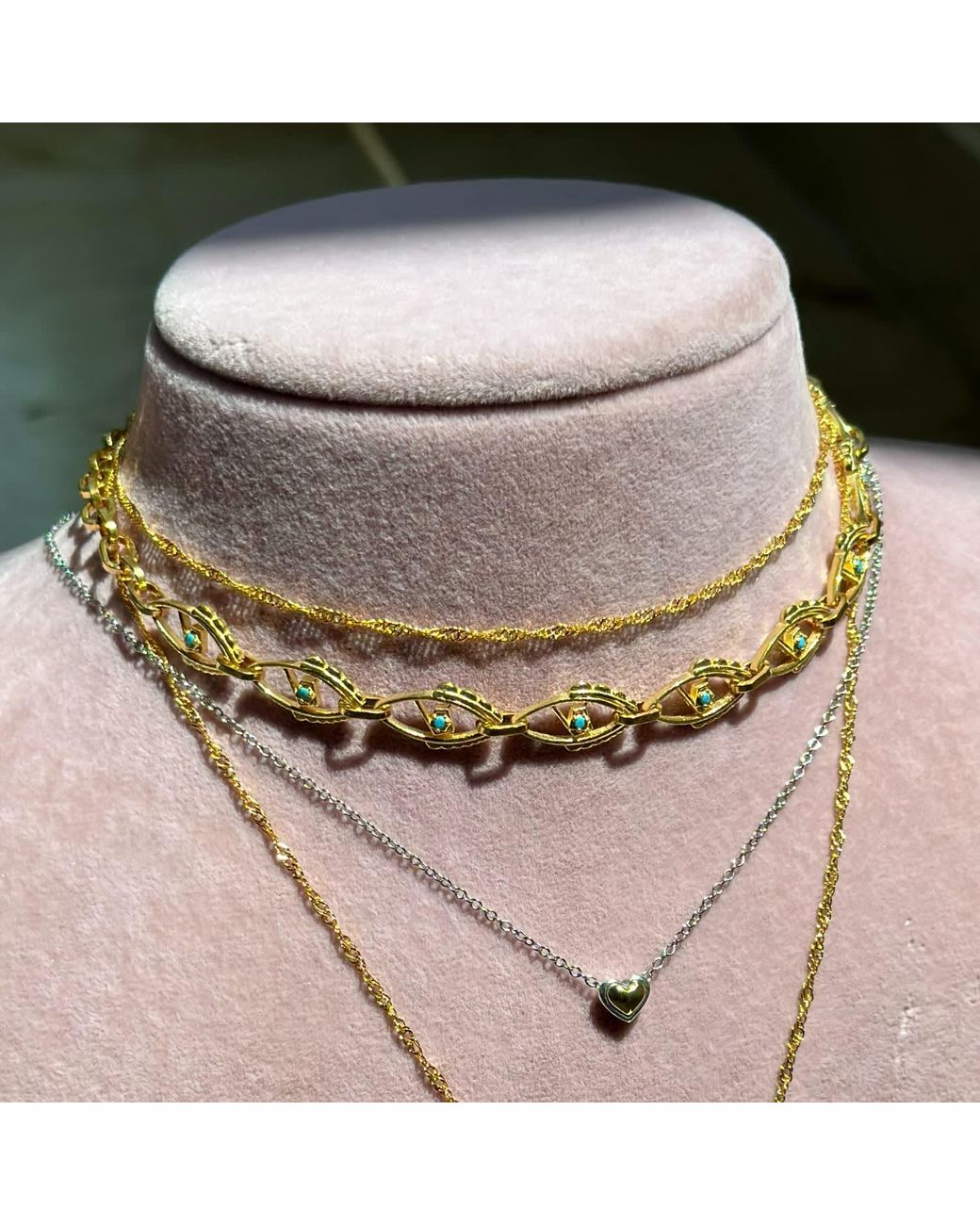 Eyeconic by Samar Ajram Metallic Salma Evil Eye Choker Necklace