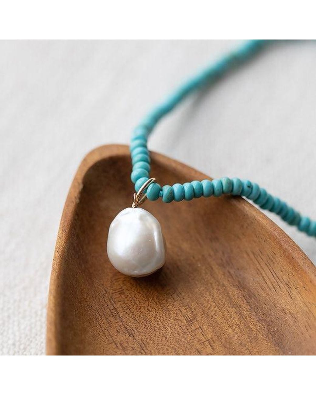 Becket + Quill White Baroque Pearl Charm