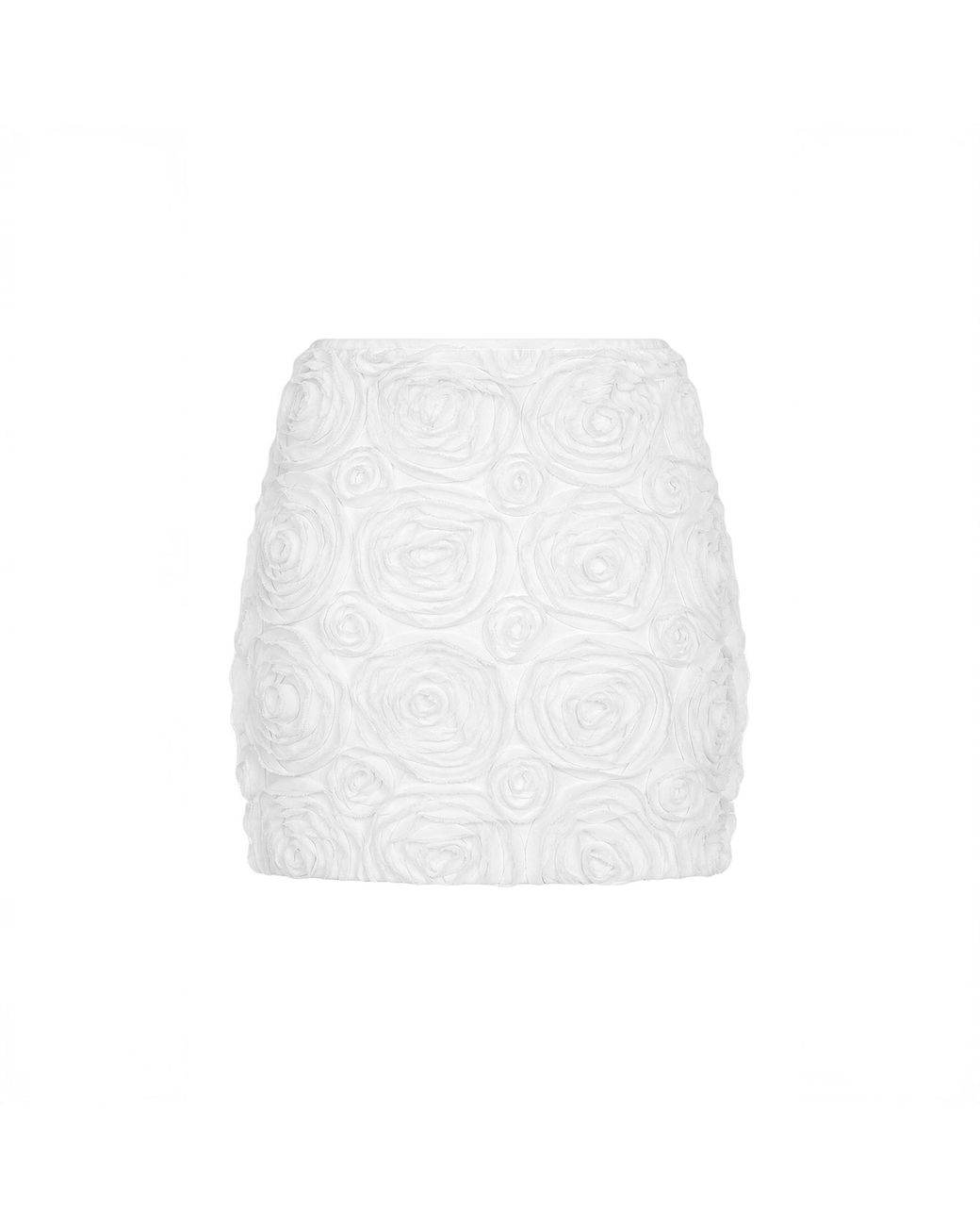 Herfetch White Mini Bloom Skirt