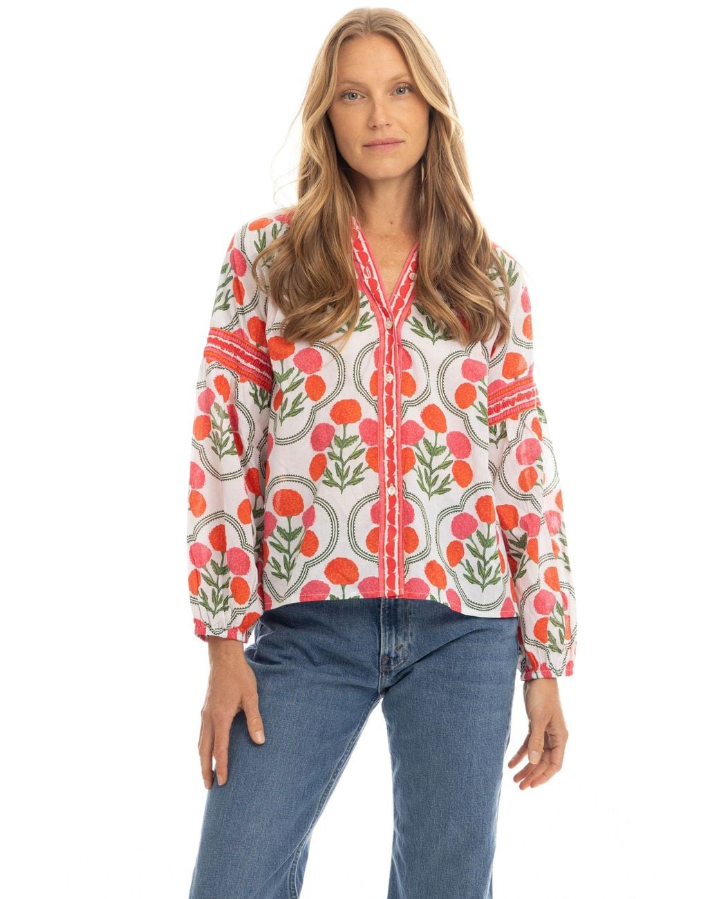 Bindu Red Carlie Blouse