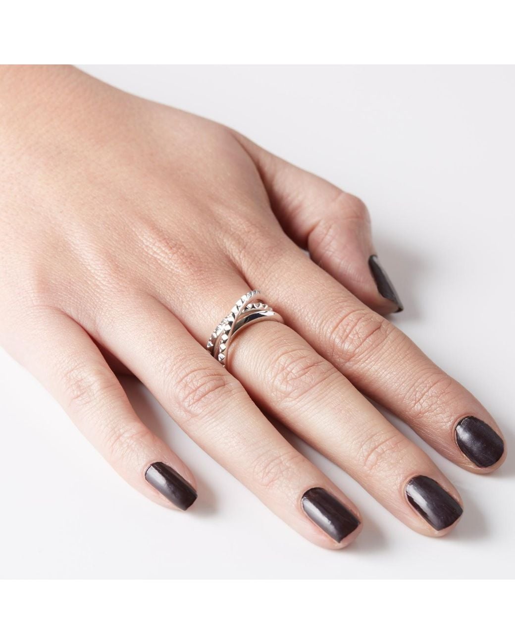Kasun Metallic Entwined Serpent Ring