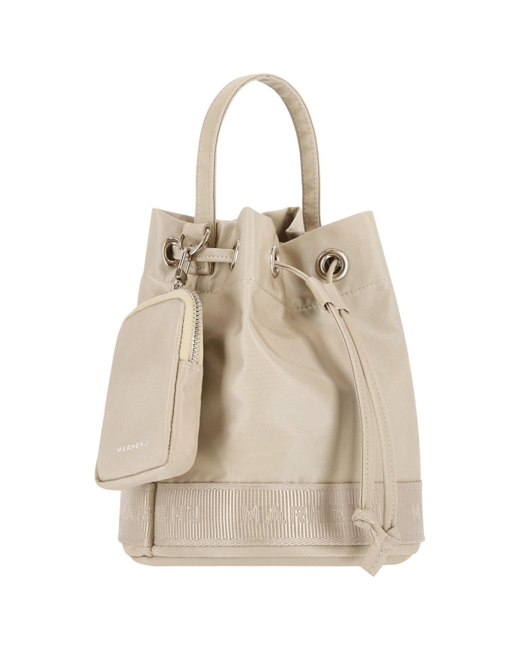 MARHEN.J Natural Neutrals Recycled Nylon Bucket Bag