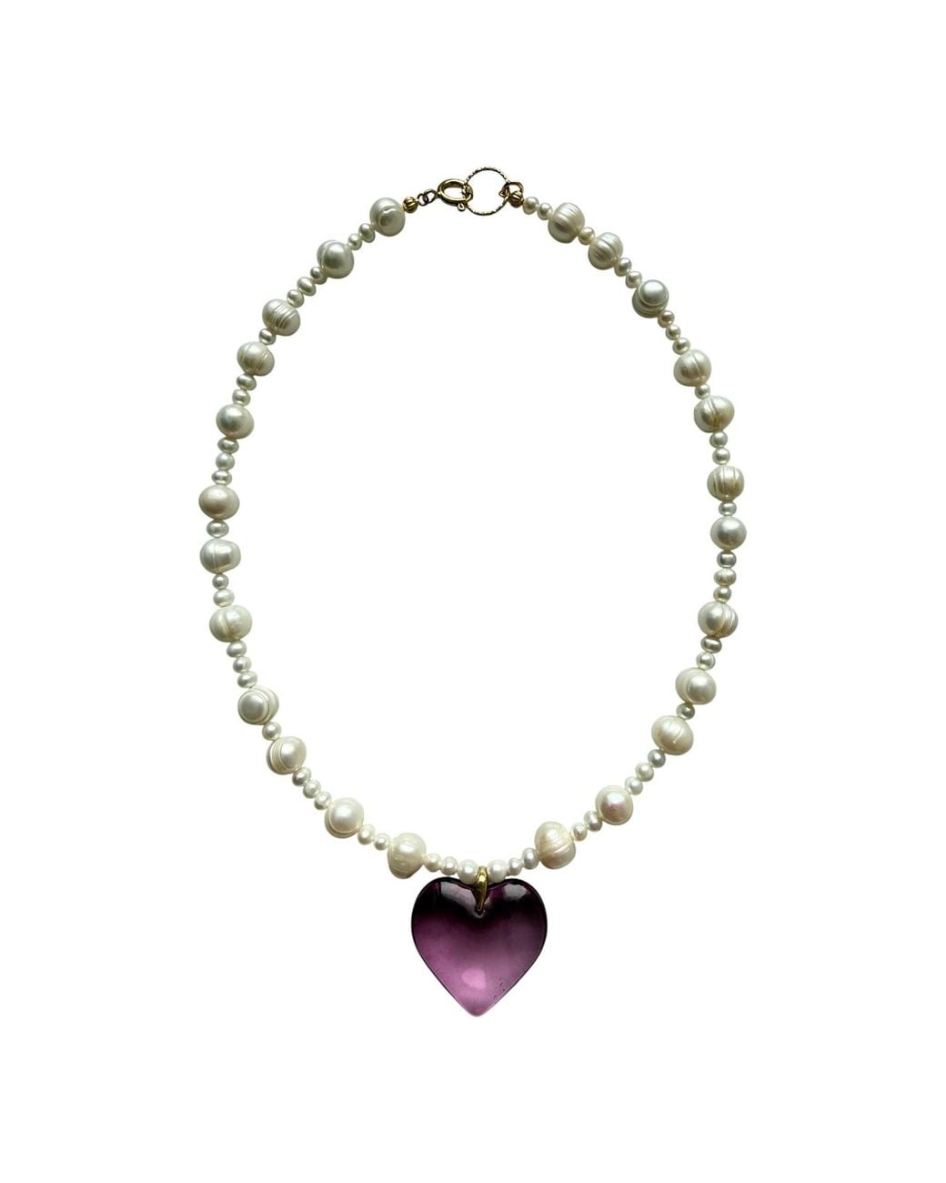 Larsuu Metallic Heart Necklace