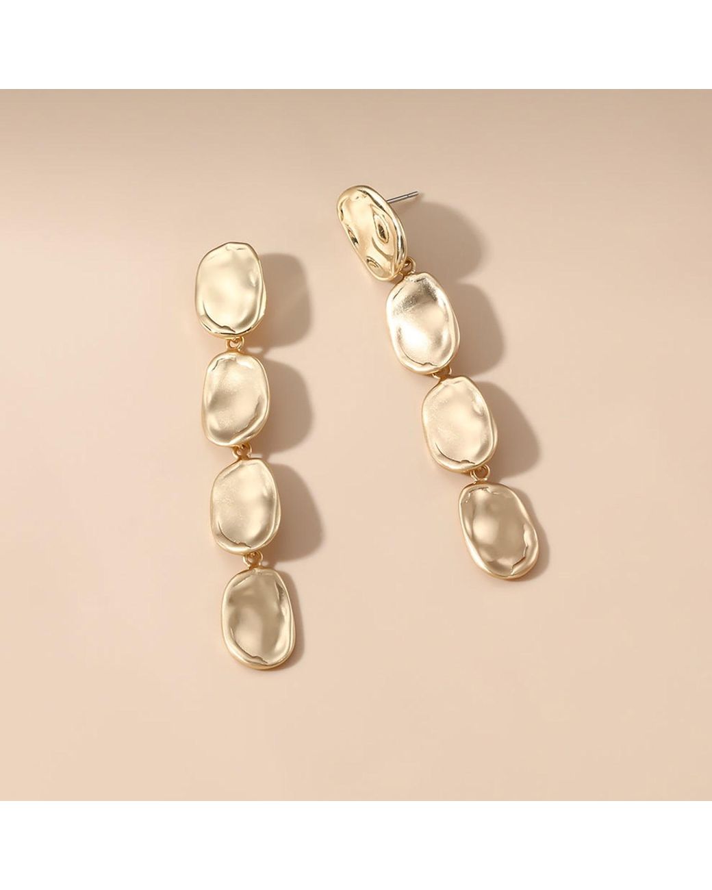 Rare Matters Jewelry Metallic Pebble Drop Earrings