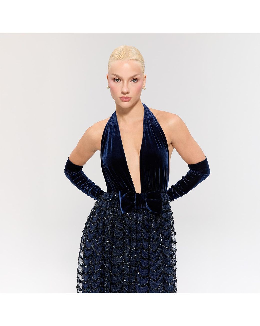 Nur Karaata Blue Crownlight Gown