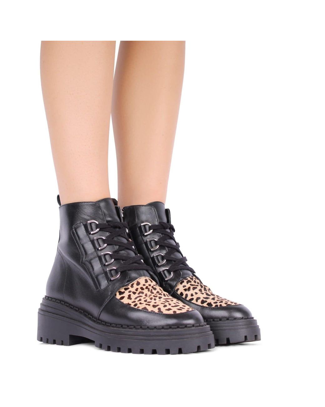 Terry De Havilland Black Rita Festival Boot Animal Print