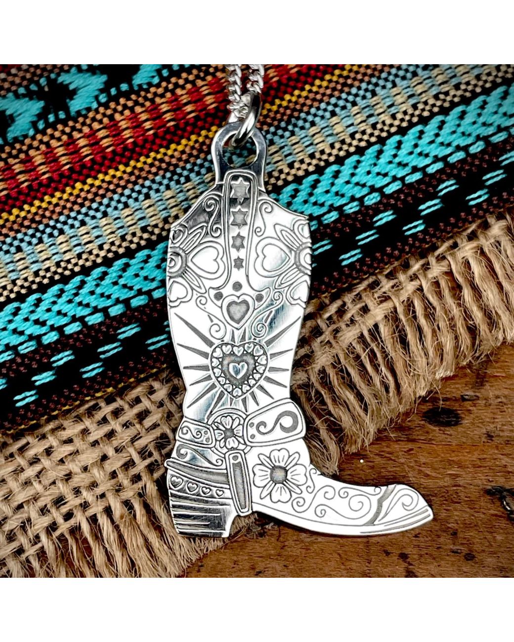 CarterGore Metallic Medium Solid Cowboy Boot