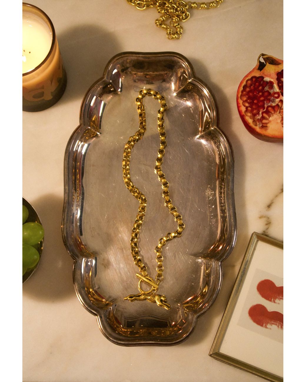 Sccollection Metallic Roxy Cheetah Necklace