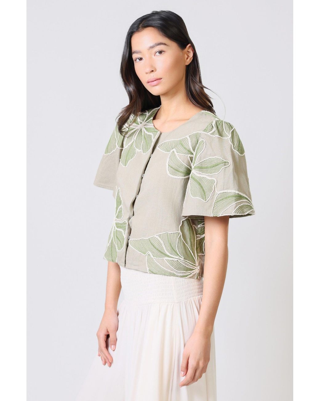 Traffic People Green Grace & Maude Floral Daisy Top