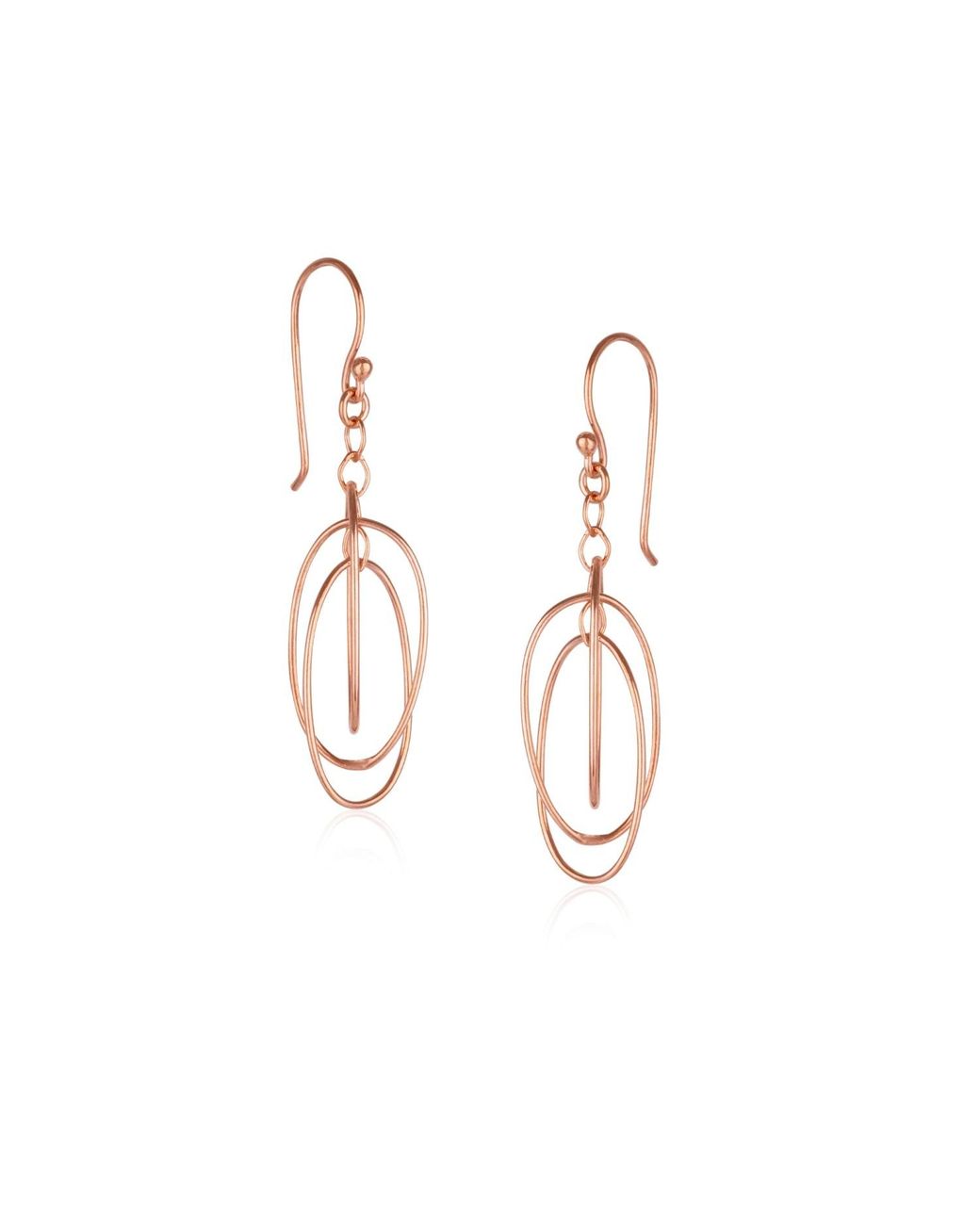 Spero London Metallic Nested Loop 3D Drop Earrings