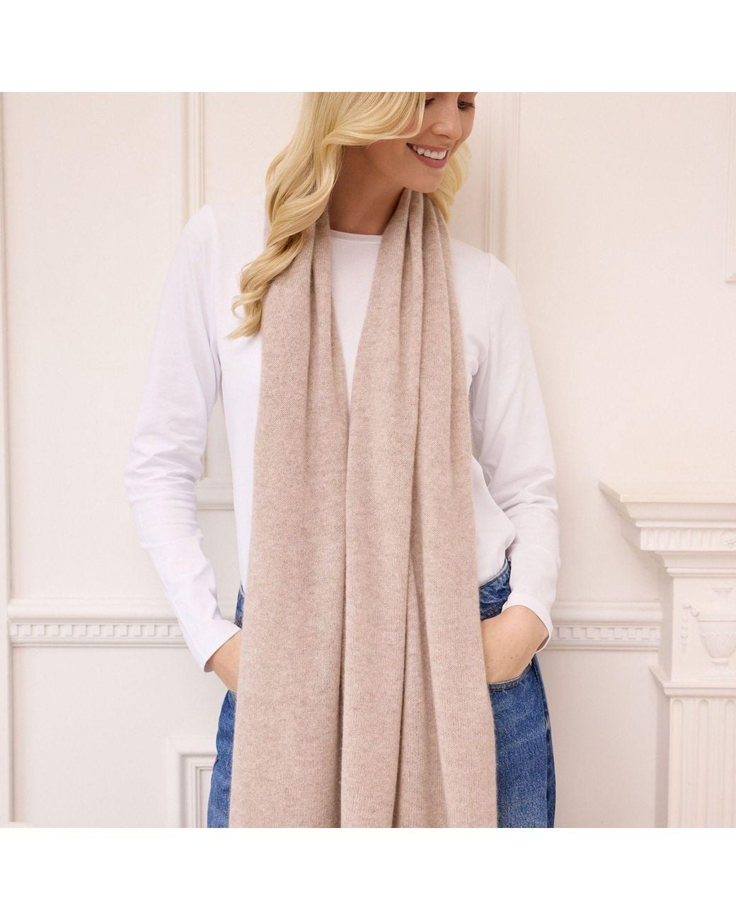 Cove Gray Lucy Fawn Multi Way Cashmere Wrap