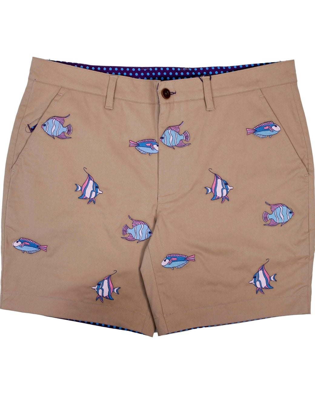 Lords of Harlech Brown Edward Fish Embroidery Shorts for men
