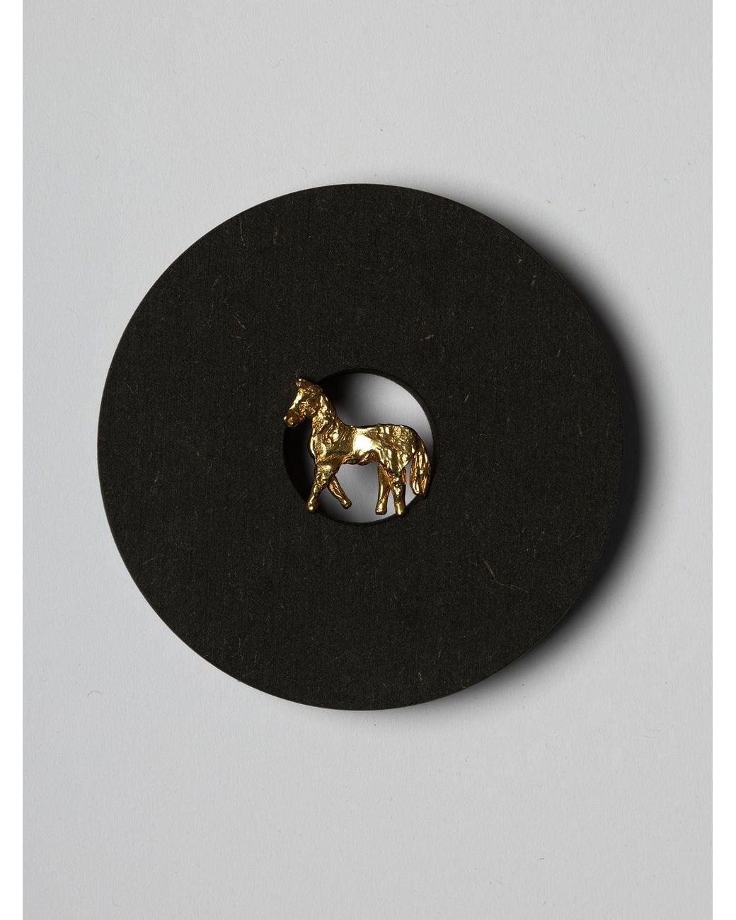 EVA REMENYI Metallic Horse Brooch