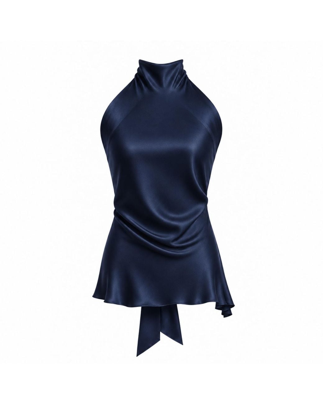 The Ethos Studio Blue Alica Top, Silky