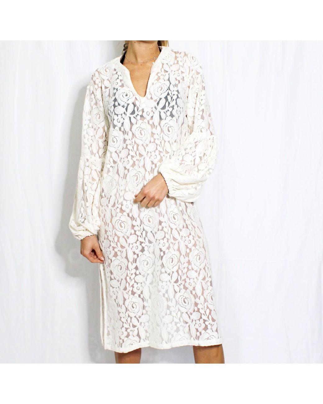 Boutique Kaotique Natural Handmade Moroccan Lace Beach Cover Up