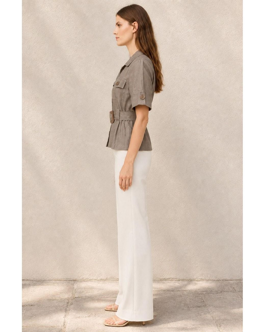 Conquista Natural Belted Utility Jacket