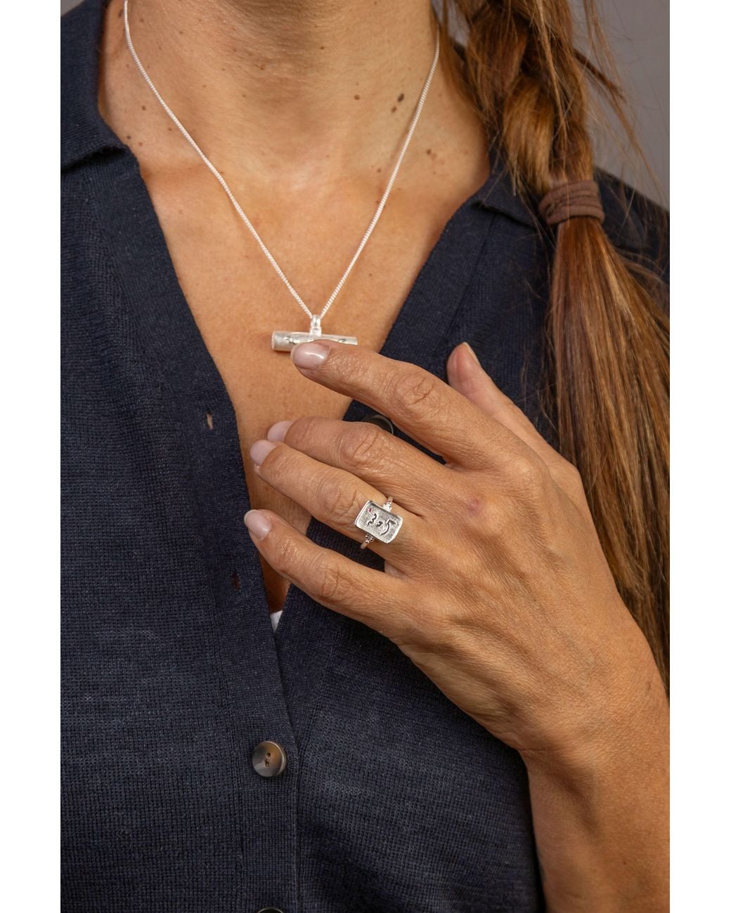 Claire Hill Designs White Know Your Worth Ring