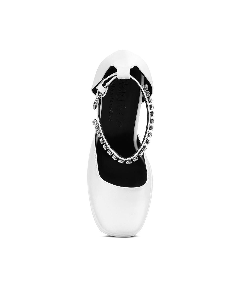Rag & Co White Martini Sky High Platform Sandals By Rag & Co