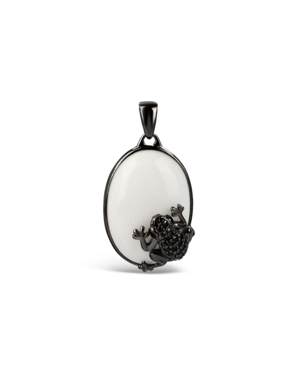 Bellus Domina Black Sterling And Frog Pendant