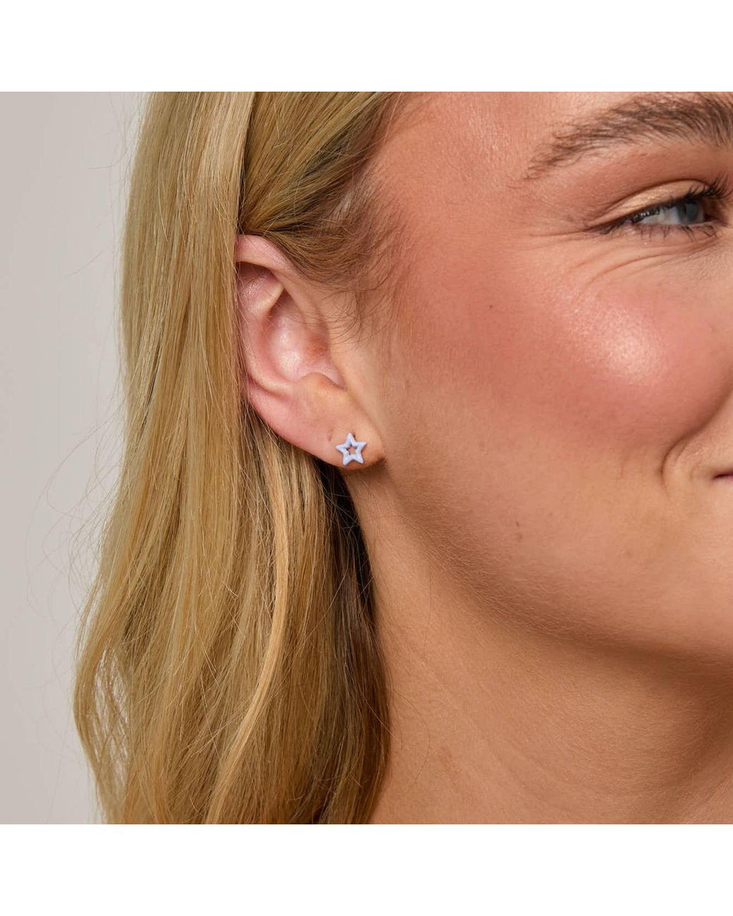 Dolcetto Designs Blue Cometa Enamel Star Stud Earring