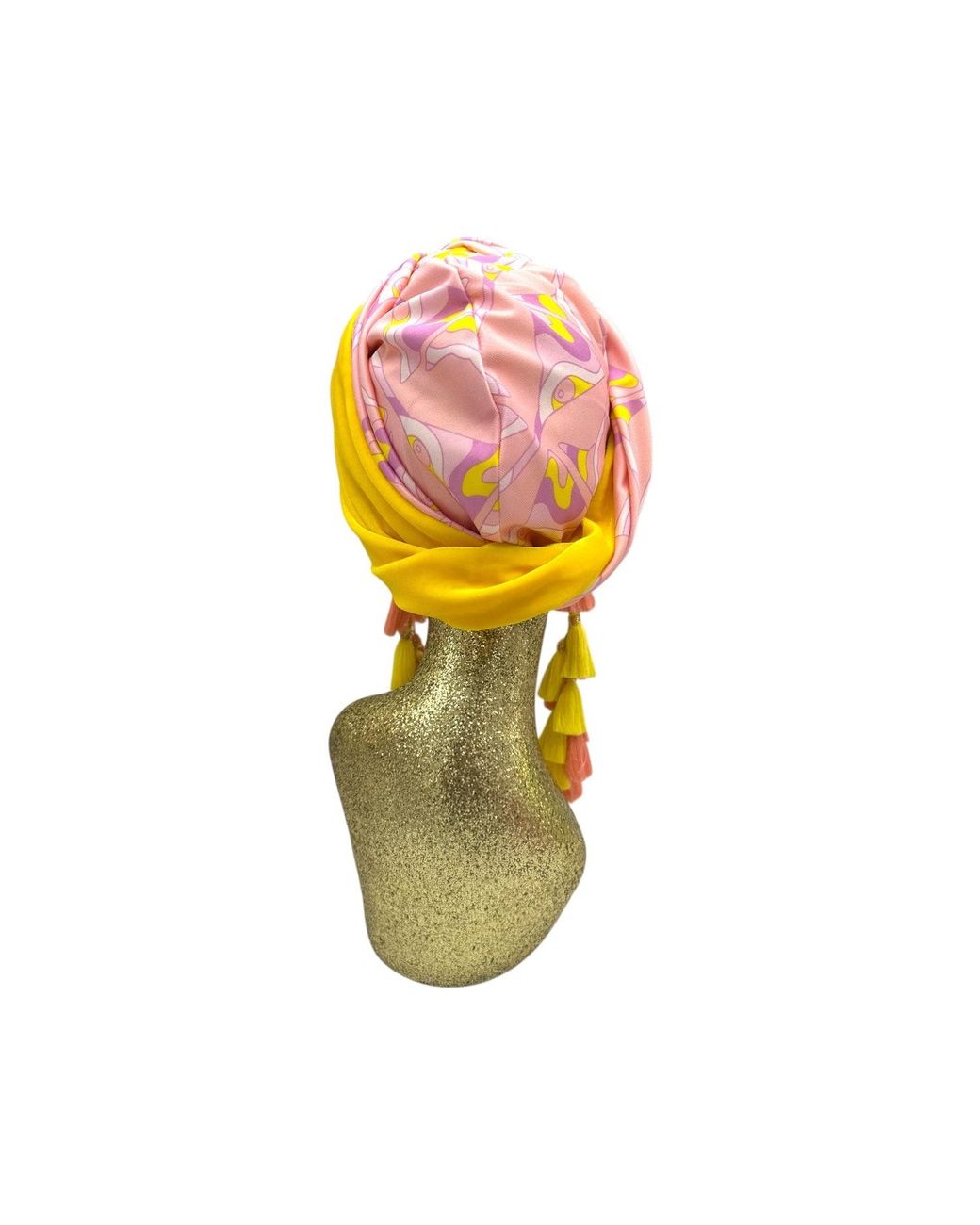 Julia Clancey Yellow Limon Martini Sunshine Chacha Reversible Turban