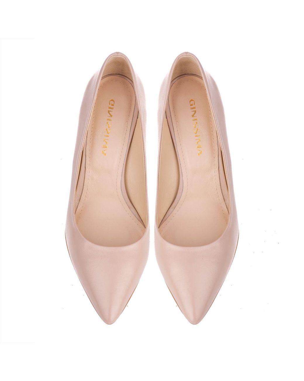 Ginissima Pink Neutrals Alice Nude Stiletto Shoes Natural Leather