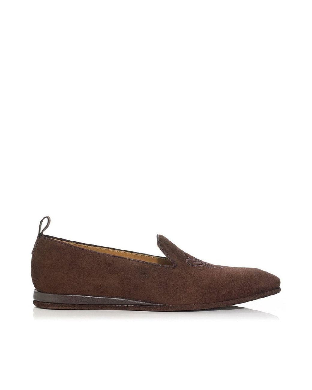 Mariano Shoes Brown Suede Slipper for men