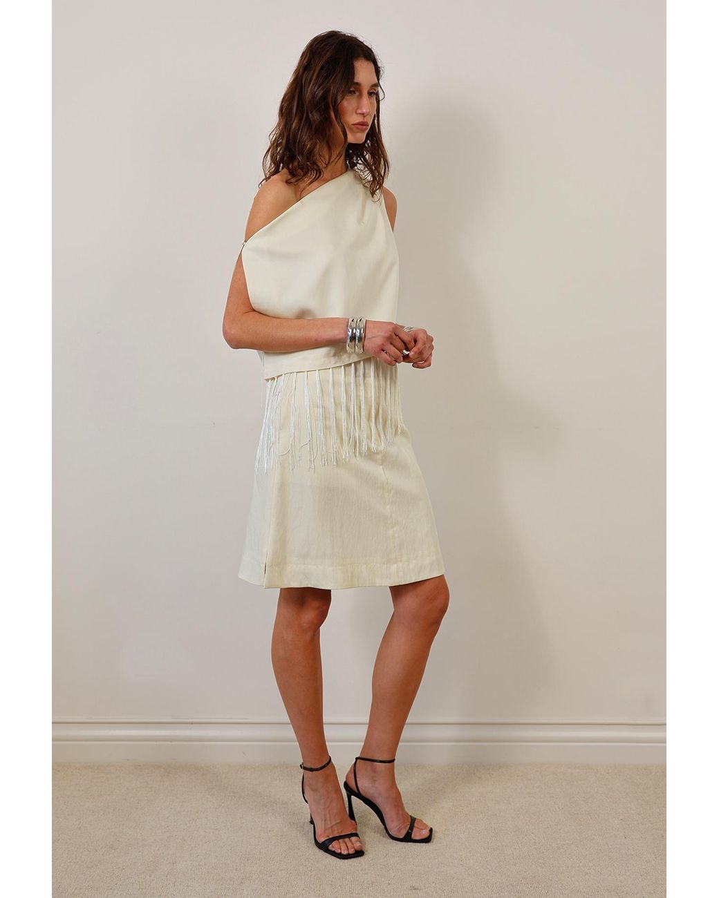 Tohen White Neutrals Manon Fringe Top 1