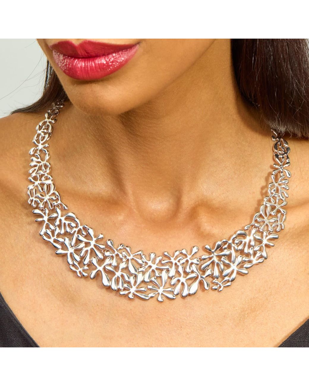 Lucy Quartermaine White Sterling Multi Splash Necklace