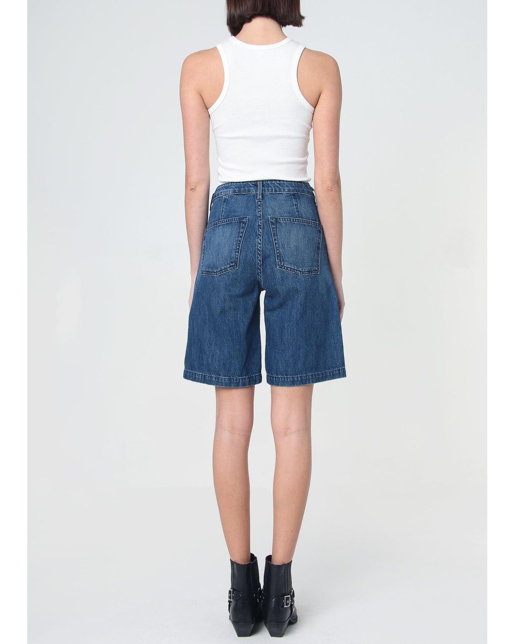 NOEND Blue Dina High Waisted Jorts