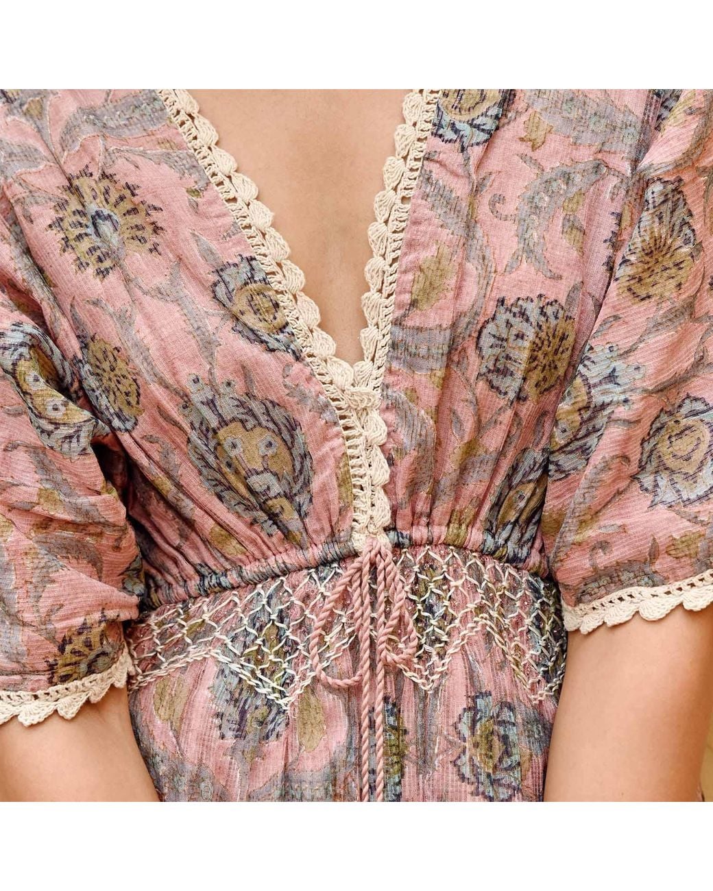 Liminal Pink Surya Maxi Dress