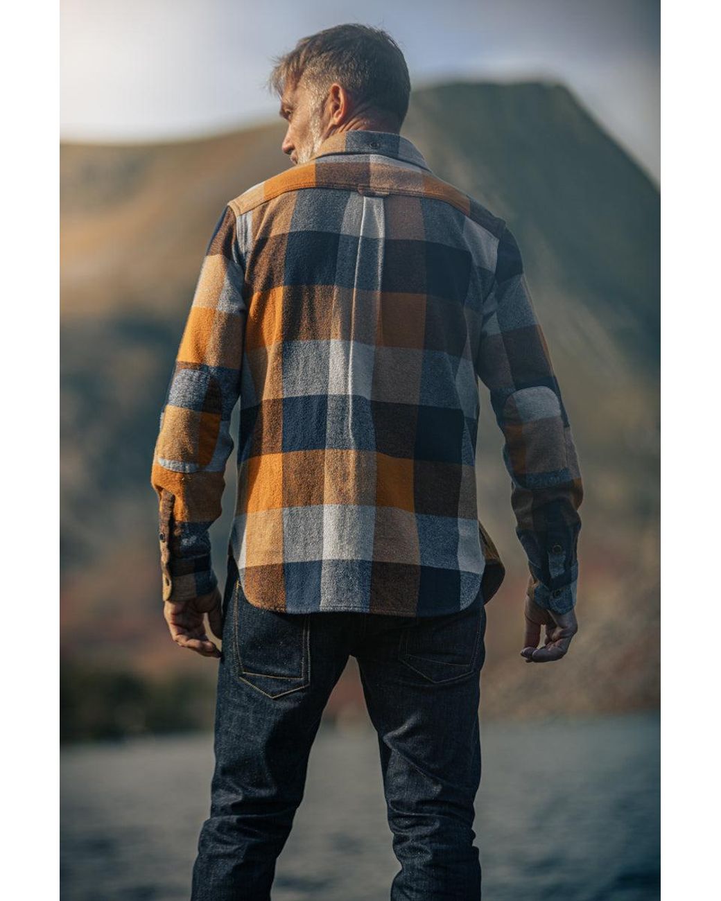 &SONS Trading Co Blue Andsons Big Yukon Flannel Check Shirt Tan for men