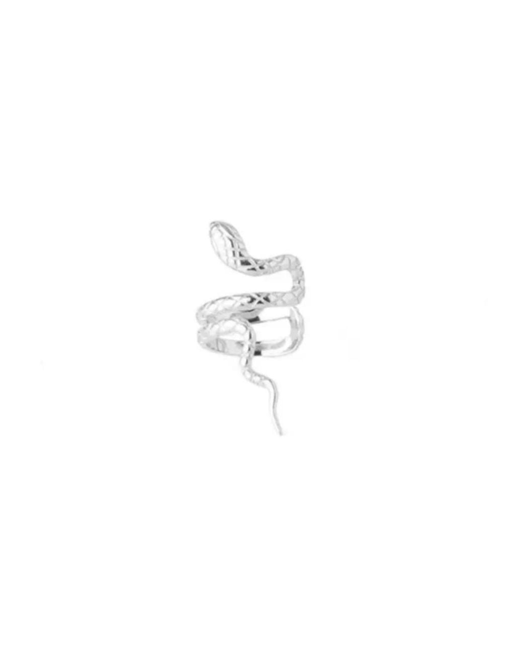 Jagged Halo Jewelry White Serpent Sterling Ear Cuff