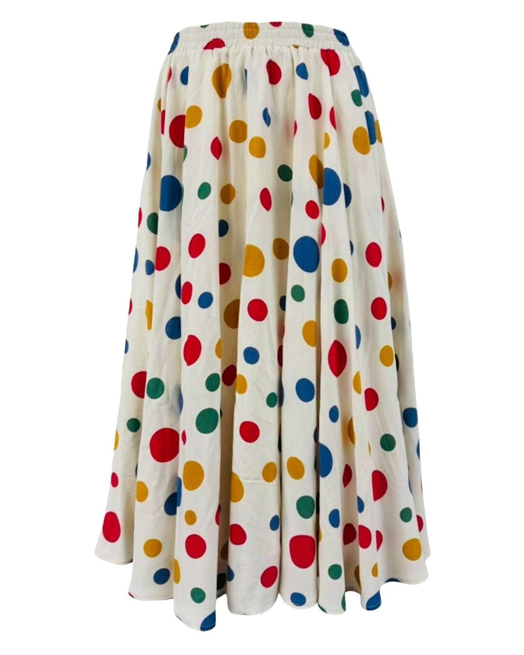 Louche White Agatha Dotty Print Circle Midaxi Skirt