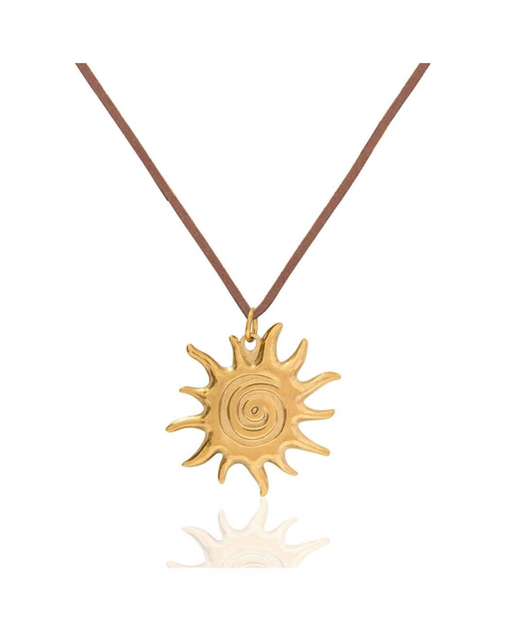 A Weathered Penny Metallic Solar Necklace