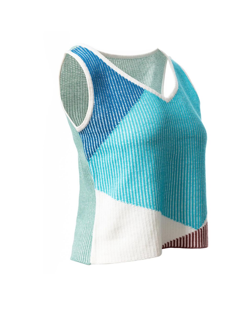Fully Fashioning Blue India Knit Vest