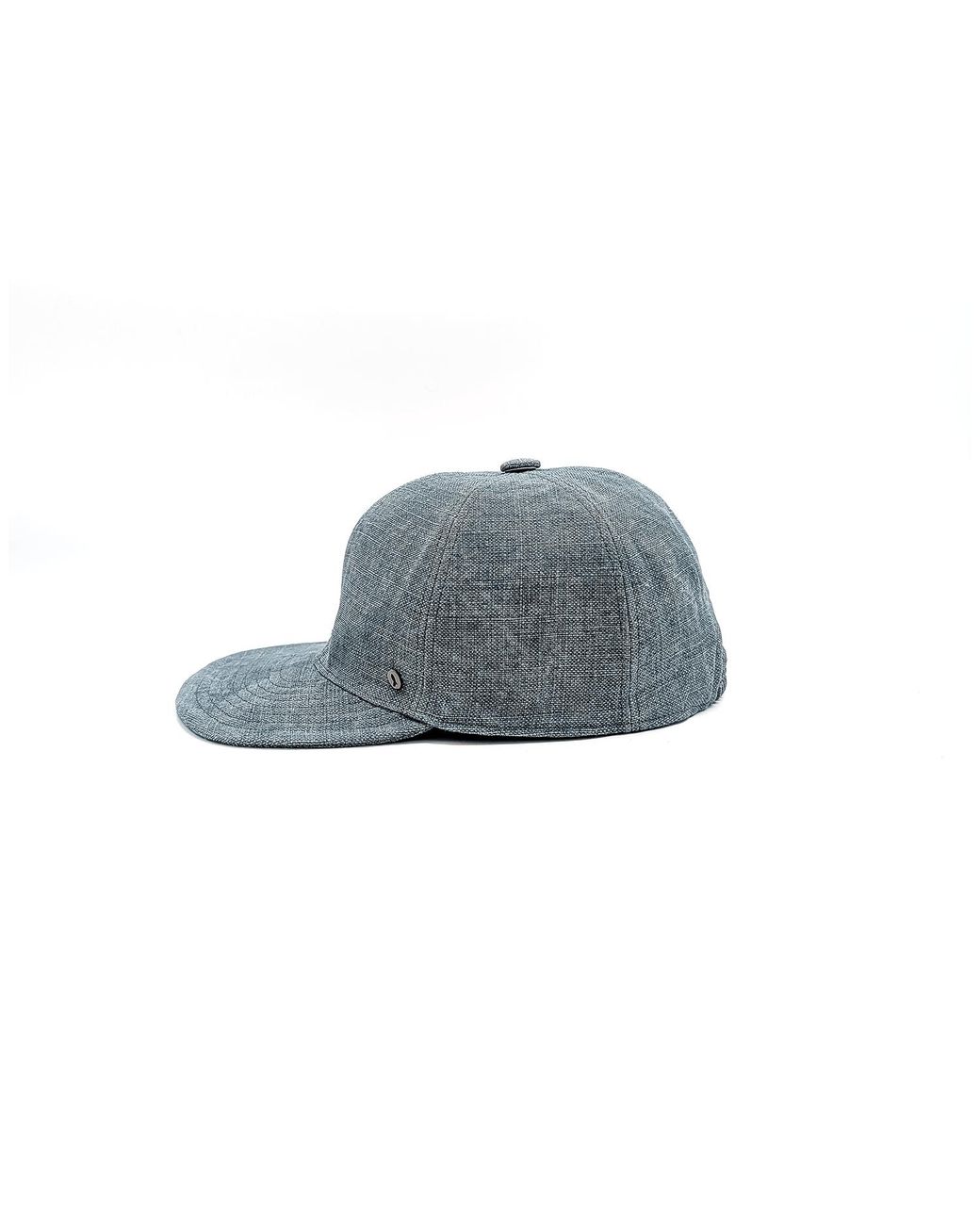 DORIA 1905 Gray Raw Linen Fabric Rollable Baseball Cap for men