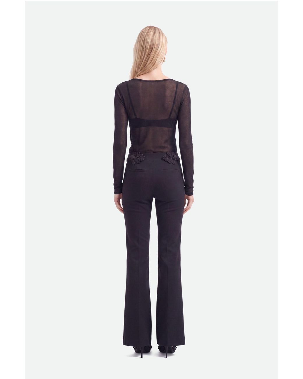 Nocturne Black Sheer Knit Top