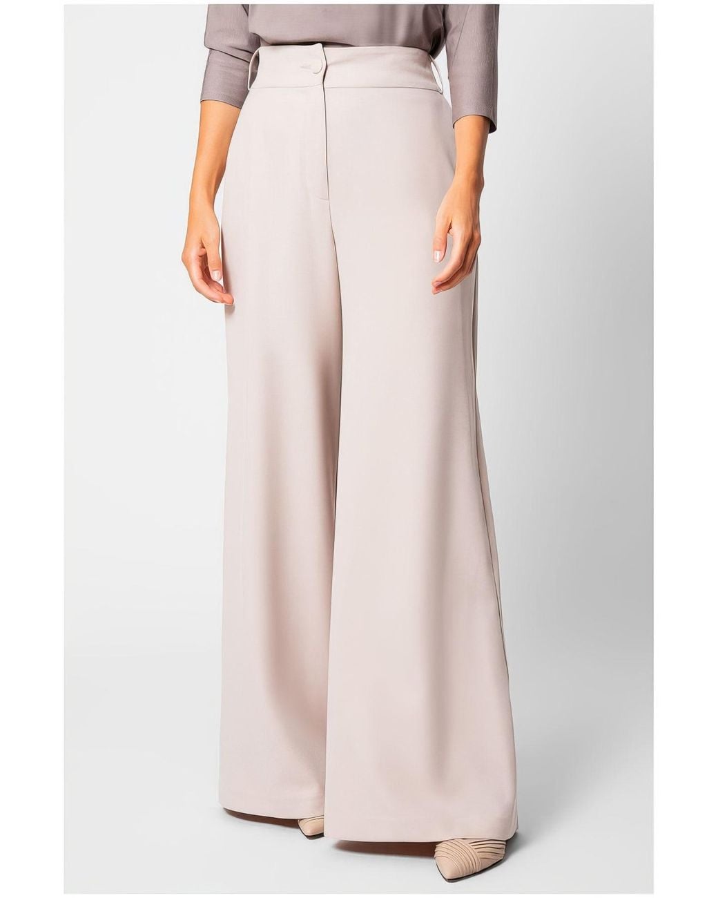 Luna Fashion House Natural Neutrals Wide Leg Pants, Natasha