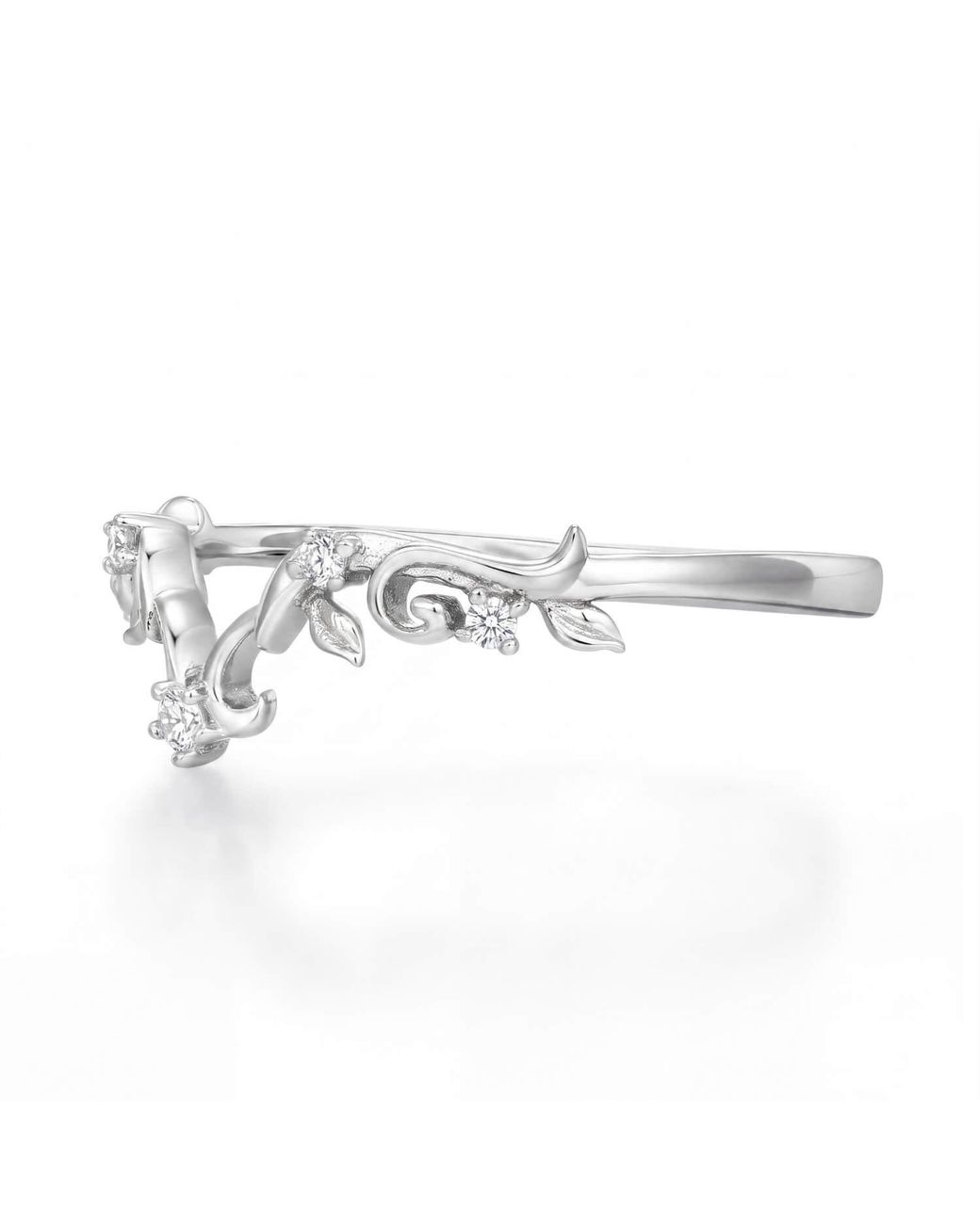 Azura Jewelry New York White Petal Waltz Band Vermeil