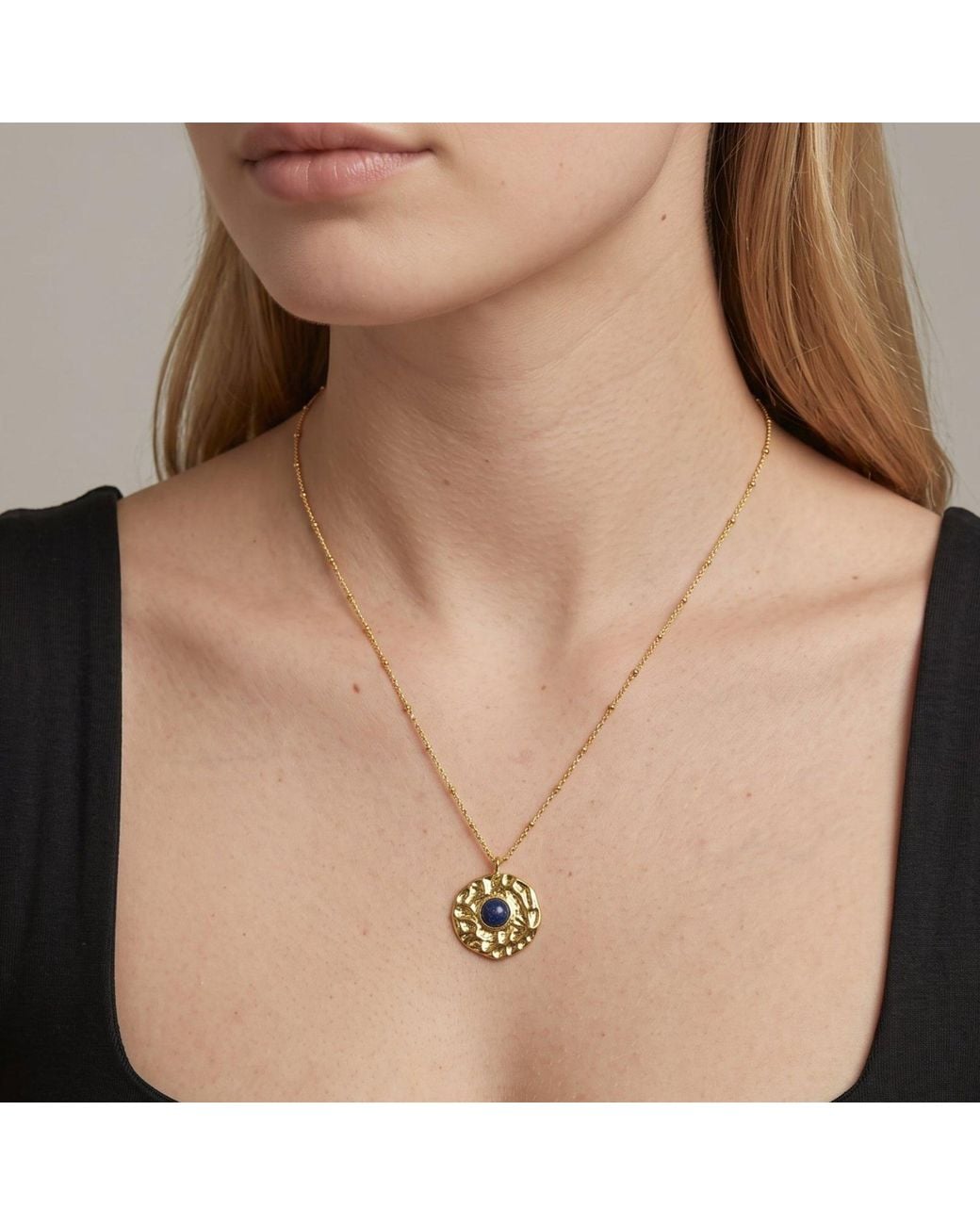 Uchi and Soto Metallic Kin Molten & Stone Pendant Necklace