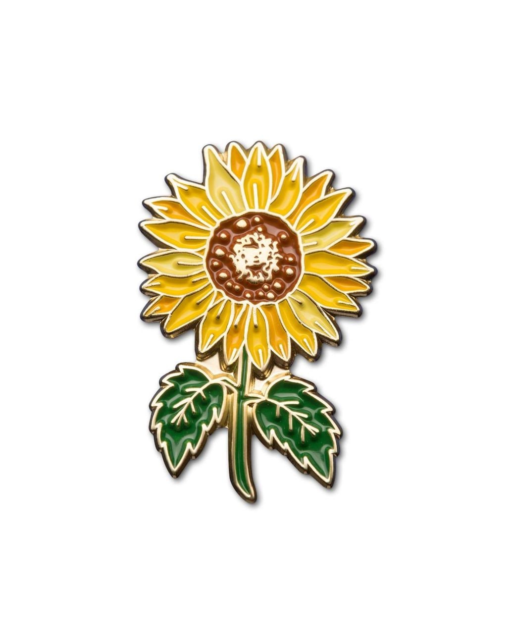 Make Heads Turn Yellow Enamel Pin Ukrainian Sunflower