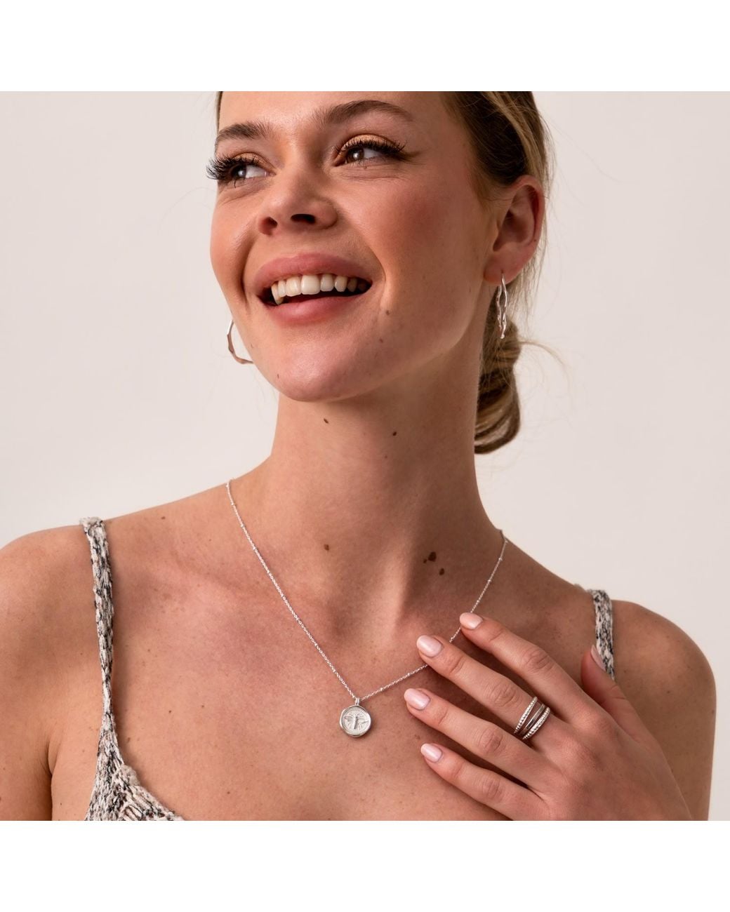 Dower & Hall White Queen Bee Talisman Necklace