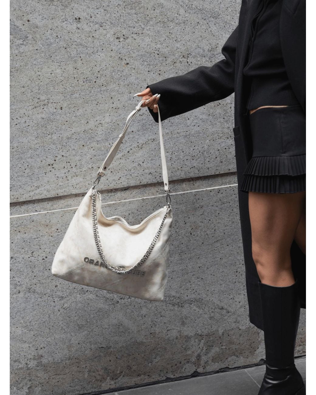 Orange Cube White Metropolitan Crossbody Bag